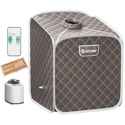Portable Steam Sauna with Chair, Foot Roller, Absorbent Mat