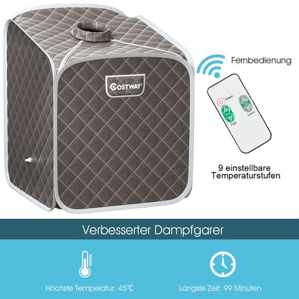 Portable Steam Sauna with Chair, Foot Roller, Absorbent Mat