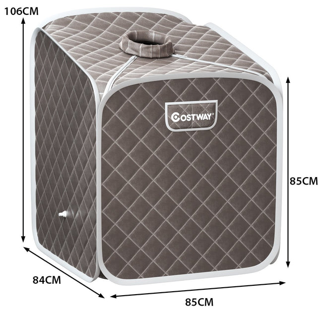 Portable Steam Sauna with Chair, Foot Roller, Absorbent Mat