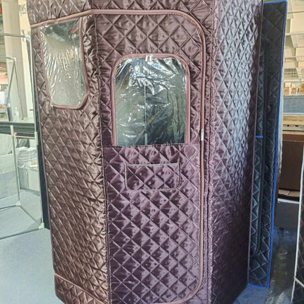 Portable Steam Sauna with Remote & 9 Temp Levels, Brown