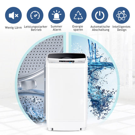 Portable Top-Load Washing Machine, 4.5KG Capacity, 10 Programs