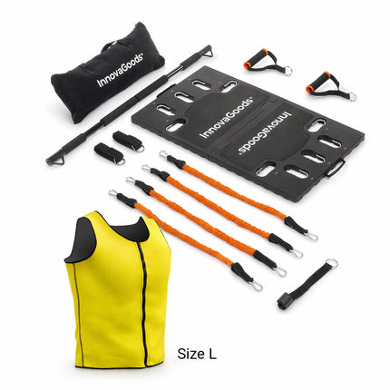 Portable Training System and Men's Sauna Vest L InnovaGoods, 4 Resistance Bands