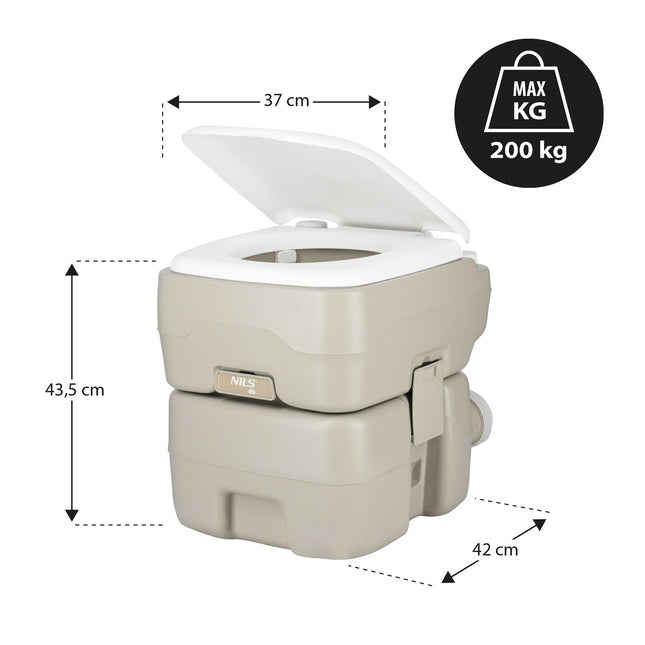 Portable Travel Toilet, 20L Capacity