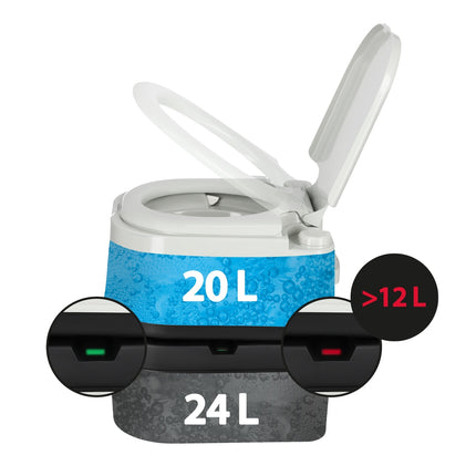 Portable Travel Toilet, 24L Capacity