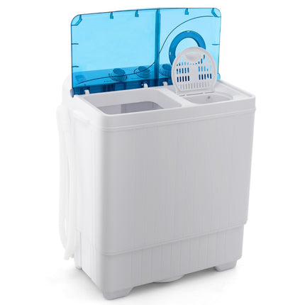 Portable Twin Tub Washing Machine 8.5kg, Spin Dryer
