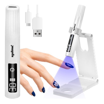 Portable UV LED Nail Lamp, 3W USB-C, LCD Display