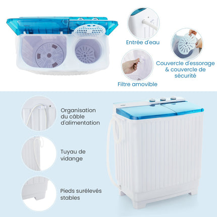 Portable Washing Machine – Twin Tub, 7.5kg Wash, 3kg Spin
