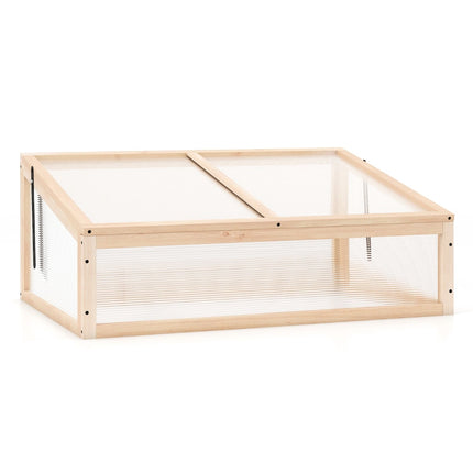 Portable Wooden Greenhouse with Adjustable Roof, 94x63x40 cm