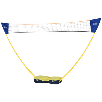 Portable badminton net set with 4 rackets, outdoor use