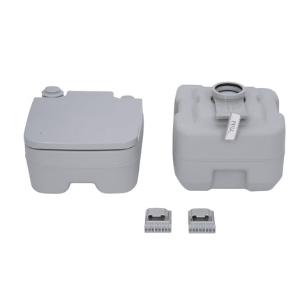 Portable camping toilet with chemical function