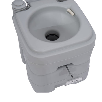Portable camping toilet with chemical function