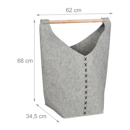 Portable laundry box in felt