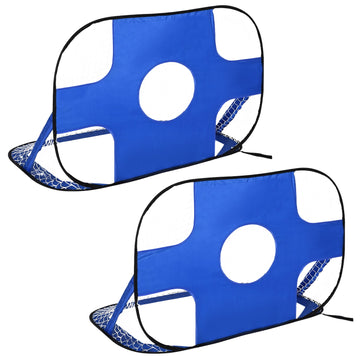 Portable pop-up soccer goals, set of 2, foldable, 123x80 cm