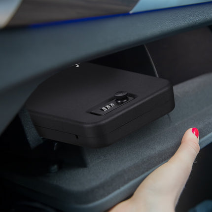 Portable security box with combination lock