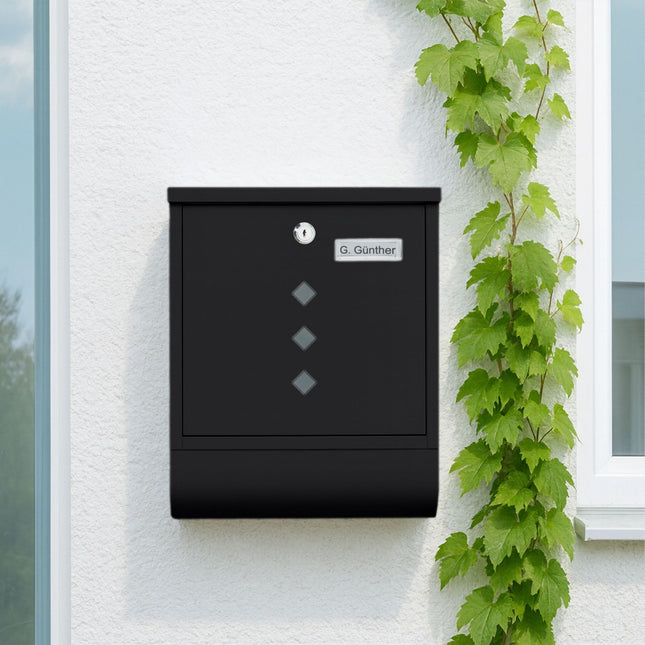 Postbox with Newspaper Holder – Minimalist Metal Design