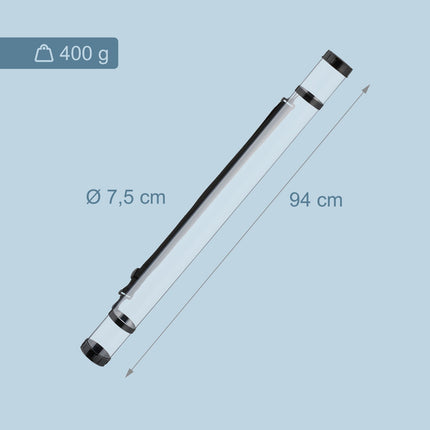 Poster Tube for Safe Transport, Transparent, Adjustable Strap