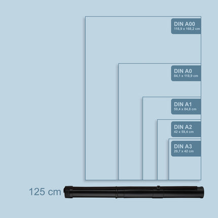Poster Tube with Telescopic Function, Black