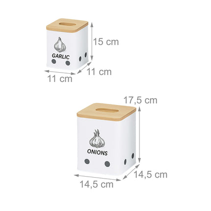 Potato, Onion, Garlic Storage Box Set – 3 Pieces