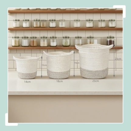 Potato Storage Baskets Set of 3 – Ventilated, Opaque