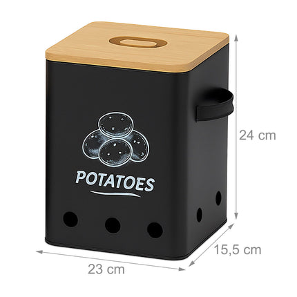 Potato Storage Boxes Set Of 3 – Ventilated, Light-Blocking