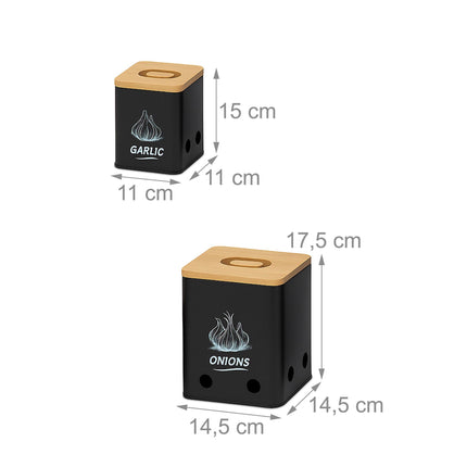 Potato Storage Boxes Set Of 3 – Ventilated, Light-Blocking
