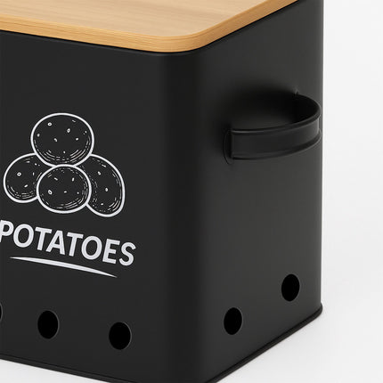 Potato Storage Boxes Set Of 3 – Ventilated, Light-Blocking