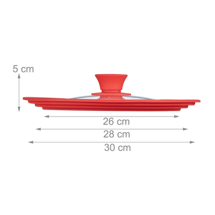 Pot lid 26-30 cm with silicone