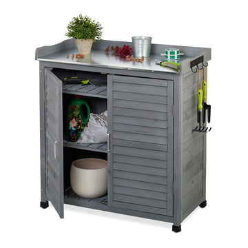 Potting Bench with Storage – Wooden Garden Table
