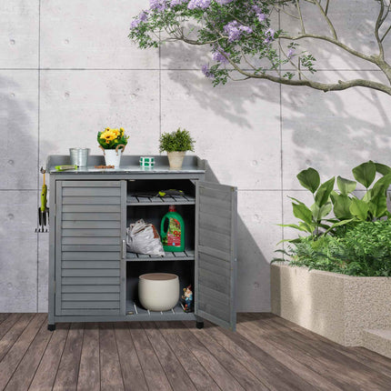 Potting Bench with Storage – Wooden Garden Table