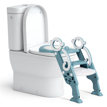 Potty Training Toilet Seat Ladder, Foldable, Non-Slip Step