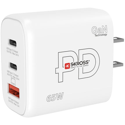Power Charger US/Japan etc. 2xUSB-C PD + 1xUSB-A GaN 65W