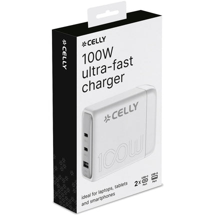 Power Station 1 x USB-A + 2 x USB-C PD 100W GaN White