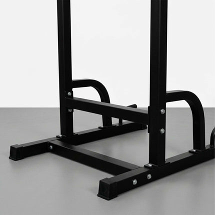 Power Tower for Home Gym, Adjustable Height, Black Steel