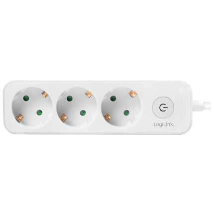 Power outlet 3-way with switch 1.5m White