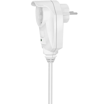 Power outlet 6-way + 1 through connector White