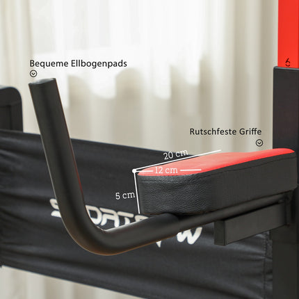 Adjustable collapsible Power Tower 127-223 cm for Home Gym