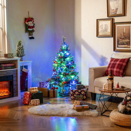 Pre-Lit Artificial Christmas Tree 120cm, 100 LED, Timer