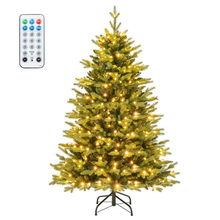Pre-Lit Artificial Christmas Tree 150cm, 250 LED, Hinged