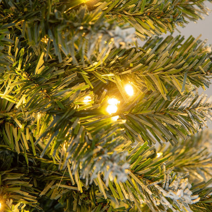 Pre-Lit Artificial Christmas Tree 150cm, Slim, 200 LED, Blue-Green