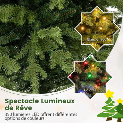 Pre-Lit Artificial Christmas Tree 180cm, 250 LED, 11 Modes