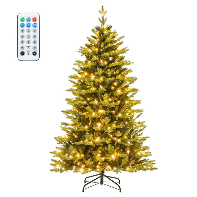 Pre-Lit Artificial Christmas Tree 180cm, 250 LED, 11 Modes