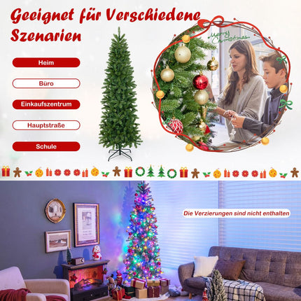 Pre-Lit Artificial Christmas Tree 180cm, 270 LED, 648 Tips