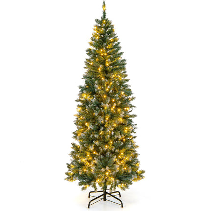 Pre-Lit Artificial Christmas Tree 180cm, Slim, 250 LEDs