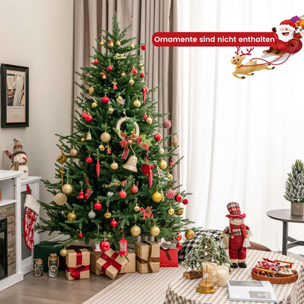 Pre-Lit Artificial Christmas Tree 213 cm, 8 Modes, Warm White LED