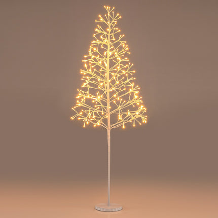 Pre-Lit Birch Tree 1.5m, 240 Warm White LEDs, Weighted Base