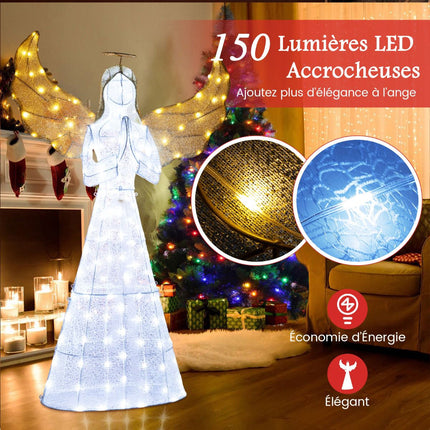 Pre-Lit Christmas Angel 1.55m, 150 LED, Indoor Outdoor