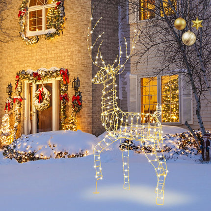 Pre-Lit Christmas Reindeer 186cm, 300 Warm White LEDs