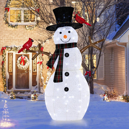 Pre-Lit Snowman Yard Stake, 50 Inch, 70 Cool White LEDs