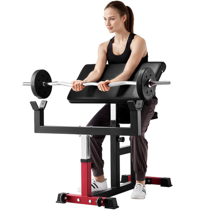 Preacher Curl Bench – Adjustable 440 lb Barbell, Dumbbell