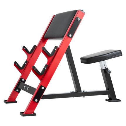 Preacher Curl Bench, Adjustable Seat, 660 lb Capacity